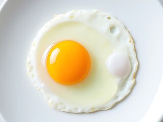 Perfectly Cooked Sunny-Side Up Egg on a Plate