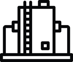 oil barrel outlined detail icon