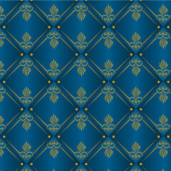 seamless pattern with golden ornament