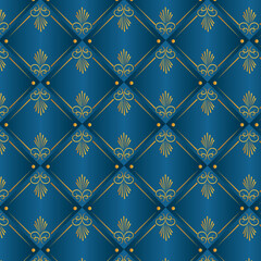 seamless pattern with golden ornament