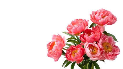 Fototapeta premium Coral Peonies Bouquet Elegant Floral Arrangement
