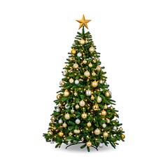 Majestic Gold and Silver Decorated Christmas Tree