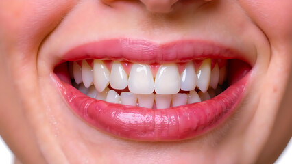 close up of a woman smile