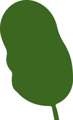 Fall leaves icon in flat style. isolated on transparent background