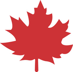 Fall leaves icon in flat style. isolated on transparent background