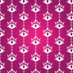 seamless pattern with pink flowers