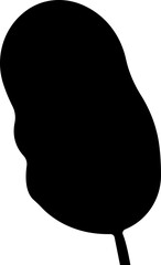 Fall leaves icon in flat style. isolated on transparent background