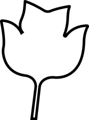 Fall leaves icon in line style. isolated on transparent background