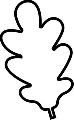 Fall leaves icon in line style. isolated on transparent background