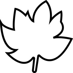 Fall leaves icon in line style. isolated on transparent background