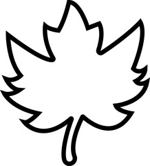 Fall leaves icon in line style. isolated on transparent background