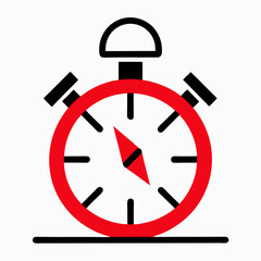 Deadline stress icon on white background