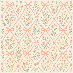 A beautiful seamless flower pattern featuring delicate hand-drawn blooms in soft pastel colors. Perfect for textile printing, wallpaper designs, greeting cards, and digital backgrounds. This floral pa