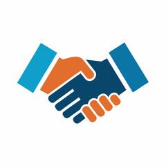 Professional handshake icon on white background
