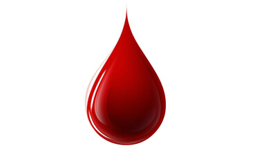 Obraz premium red blood drop - isolated on white background