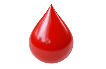 Obraz premium red blood drop - isolated on white background