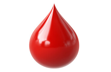 Obraz premium red blood drop - isolated on white background