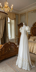 wedding dress on a mannequin