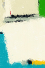 Abstract art brush strokes color blending template background, canvas texture applied.