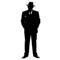 Mysterious Man Silhouette Vector