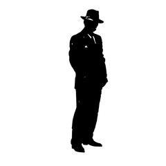 Mysterious Man Silhouette Vector