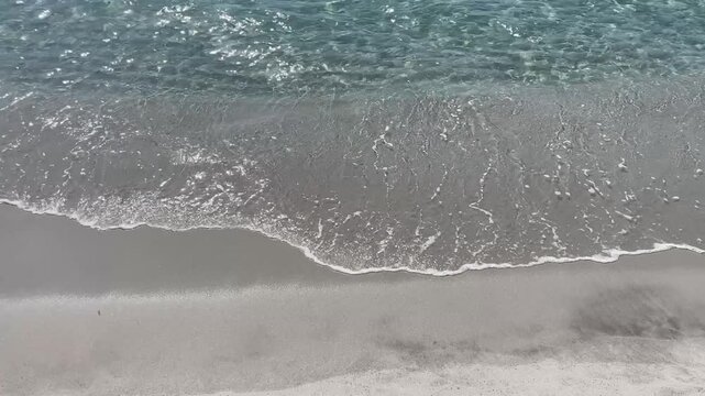 Pure and clear turquoise water of the Sardinian sea at Berchida beach south of Siniscola, in the Baronie territory on the east coast of the island of Sardinia, Italy
