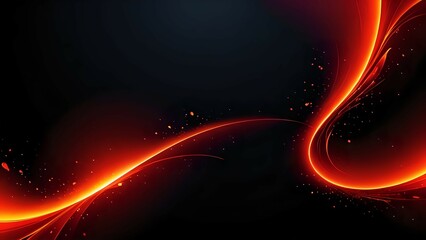 tent in the mountains, abstract background with glowing lines, glowing neon frame, abstract blue wave, abstract red background
