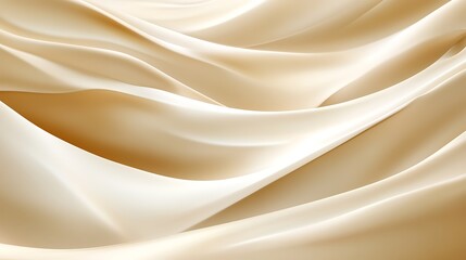 Obraz premium Soft, flowing cream-colored fabric drapes