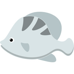 Fototapeta premium Fish Flat Illustration
