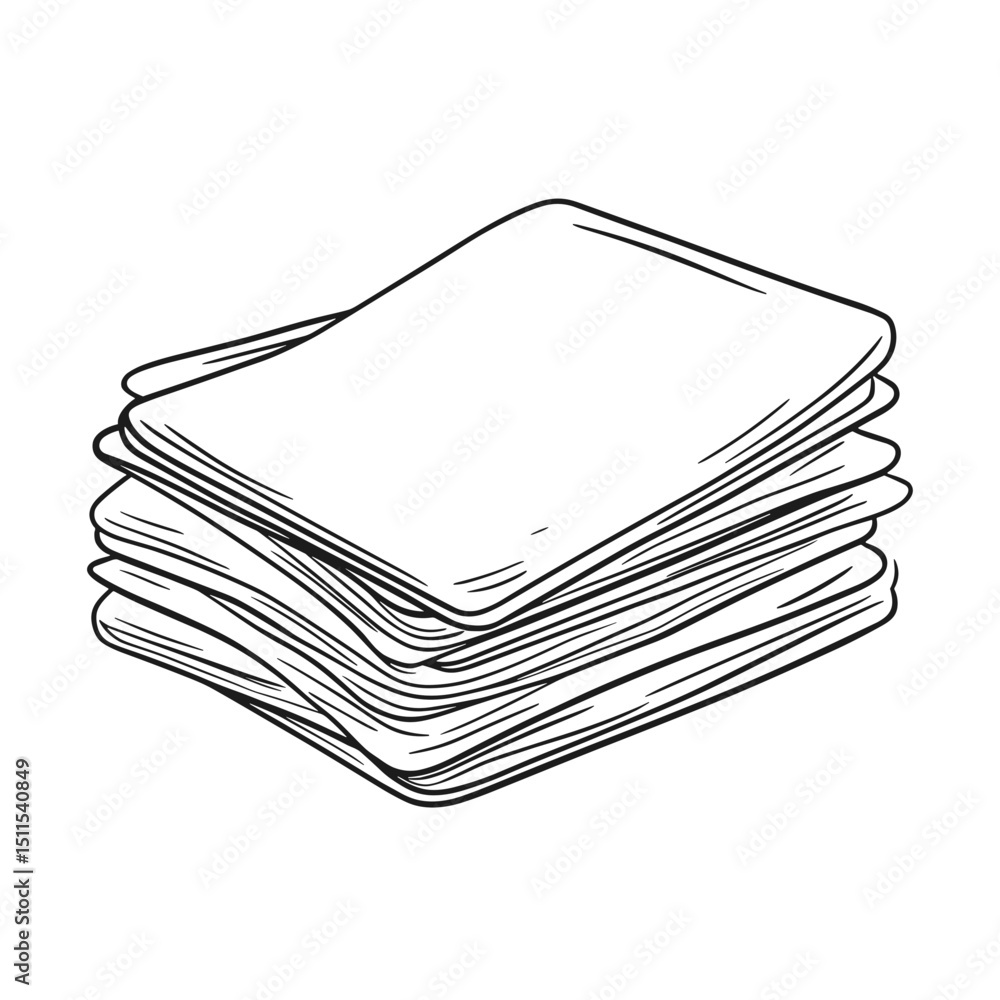 Poster stack of index cards in a simple hand-drawn style for organization