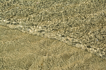 Abstract Water Ripples on Sand: Natural Aquatic Background