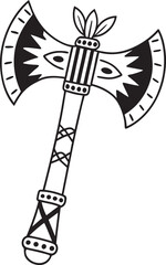 black and white cartoon illustration of a man