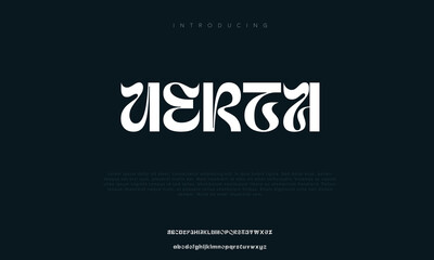 Modern minimal abstract alphabet fonts. Typography creative font. vector illustration