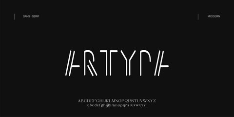 Artpa Abstract minimal modern alphabet fonts and logo. Creative typography sport, technology, fashion, digital, future creative logos font. vector illustration