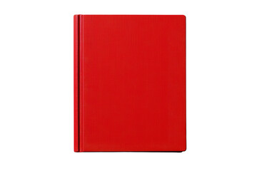 A vibrant red hardcover book isolated transparent background perfect for education book cover design