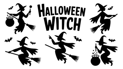 SILHOUETTE HALLOWEEN, halloween silhouette bundle, halloween bundle, halloween, pumpkin, vector, cat, icon, set, ghost, bat, holiday, illustration, witch, cartoon, autumn, design, spider, silhouette, 