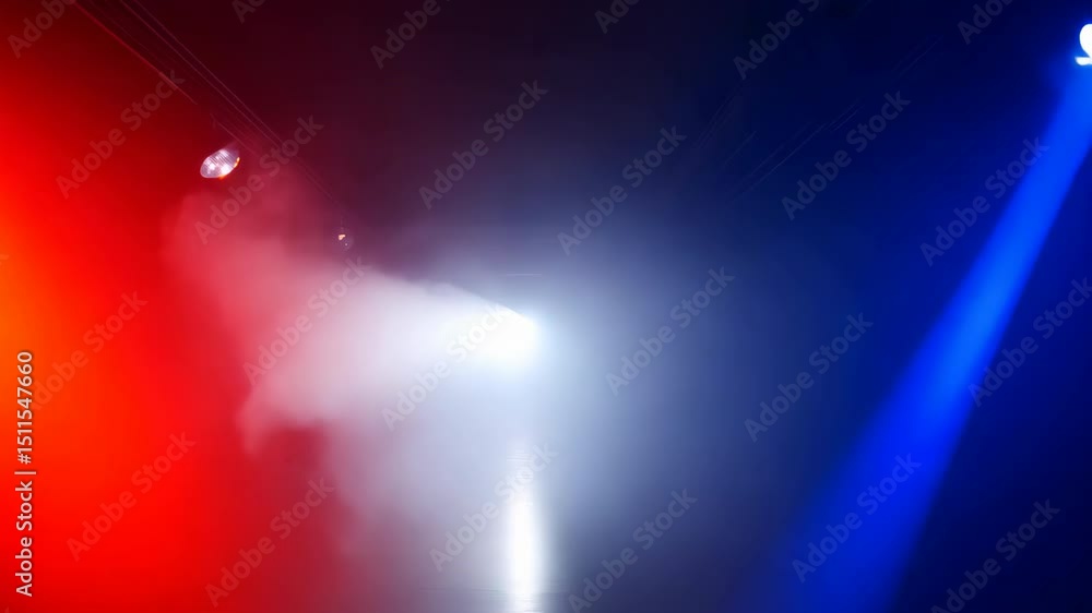 Aufkleber dynamic illumination: a captivating abstract scene of light and color, where vibrant beams pierce th