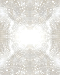 Unique perspective on abstract space illuminating light burst action in digital art creation