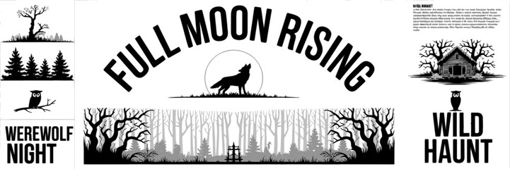 SILHOUETTE HALLOWEEN, halloween silhouette bundle, halloween bundle, halloween, pumpkin, vector, cat, icon, set, ghost, bat, holiday, illustration, witch, cartoon, autumn, design, spider, silhouette, 