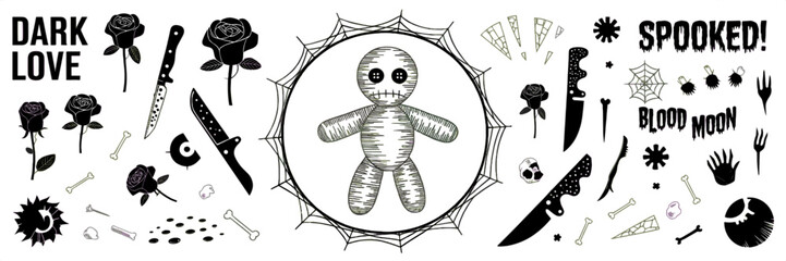 SILHOUETTE HALLOWEEN, halloween silhouette bundle, halloween bundle, halloween, pumpkin, vector, cat, icon, set, ghost, bat, holiday, illustration, witch, cartoon, autumn, design, spider, silhouette, 