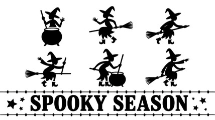 SILHOUETTE HALLOWEEN, halloween silhouette bundle, halloween bundle, halloween, pumpkin, vector, cat, icon, set, ghost, bat, holiday, illustration, witch, cartoon, autumn, design, spider, silhouette, 