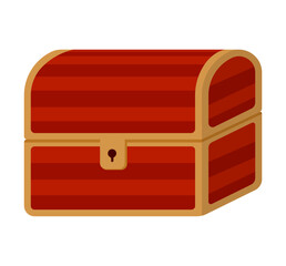 Treasure chest, treasure box vector icon illustration