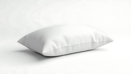 White pillow isolated on white background for sleeping and relaxation needs