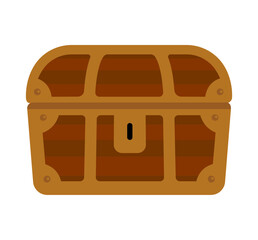 Treasure chest, treasure box vector icon illustration