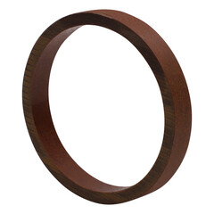 Obraz premium round wooden frame isolated