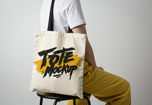 Fabric Tote Bag Mockup
