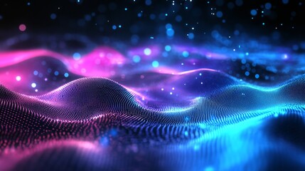 Abstract futuristic digital background with glowing blue lines and geometric shapes, modern technology interface design, high-tech innovation concept, sci-fi virtual data network visualization



