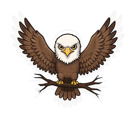 Eagle Mascot Illustration Powerful Design