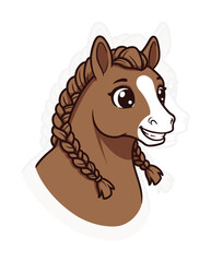 Horse Mascot Illustration Animal Design