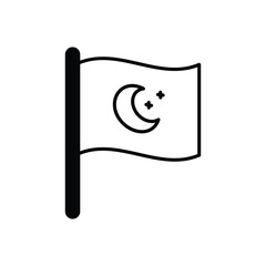 Eid Flag Icon vector stock illustration